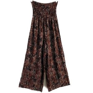 Miss Tina by Tina Knowles Mini Leopard Print Wide Leg Pants